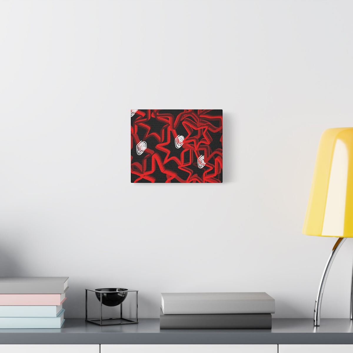 Abstract Stars Red & Black Graffiti Canvas