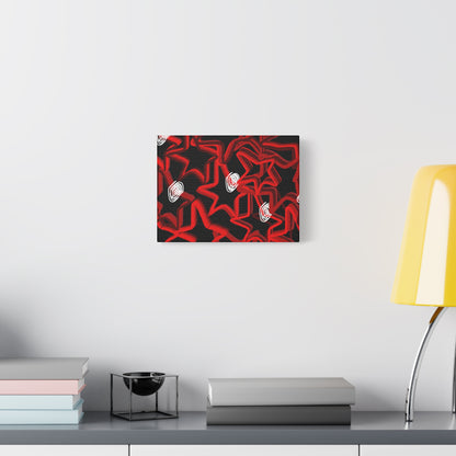 Abstract Stars  Red & Black Graffiti Canvas