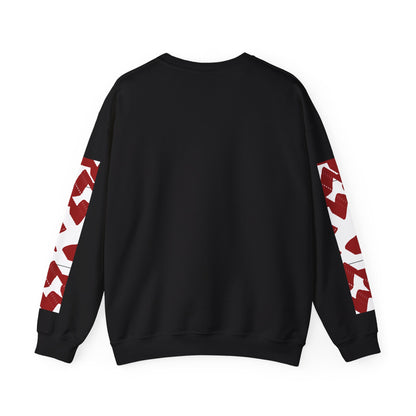 Crimson Star Grid Unisex Crewneck Sweatshirt