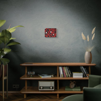 Abstract Stars  Red & Black Graffiti Canvas