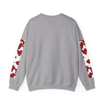 Crimson Star Grid Unisex Crewneck Sweatshirt
