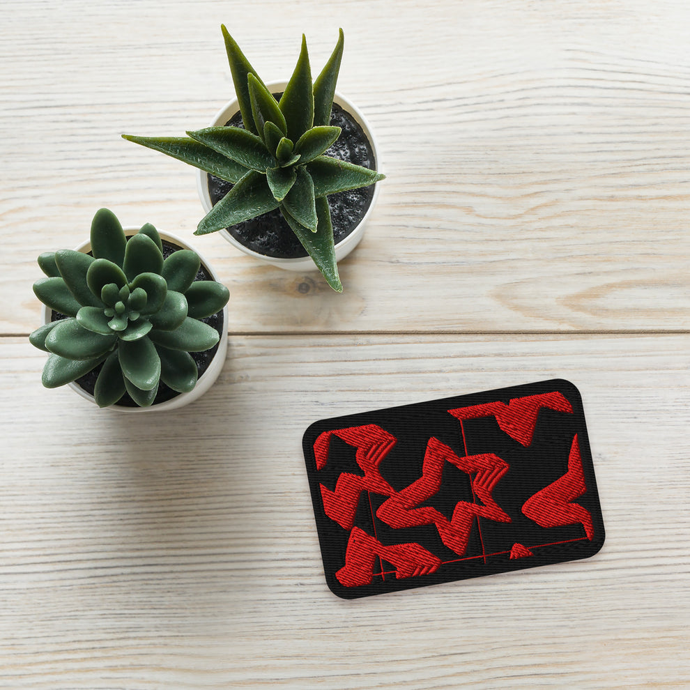 Embroidered Red-Starz patche – Roxyz~Design'z